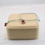 Vòng tay Chỉ xanh | Phối đá đỏ charm bạc |Quà tặng ý nghĩa cho người thân, người yêu| 39007