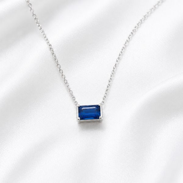 DA1001_day_chuyen Dây chuyền bạc S925 đính đá CZ màu Birthstone